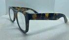 Betsey Johnson +1.50 Thick Frame Olive Tortoise Reading Glasses Wayfarer