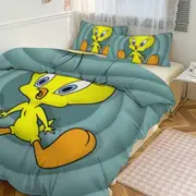 Bed Sheets g425 TweetyBird Print Bedding Set Pattern Duvet Cove Set 3 Pieces 1 Quilt Cover And 2 Pillowcases for Women Men Teens tq425 Bed Sheets