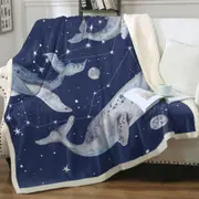 Space Whales Throw Blanket