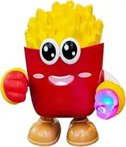 Kids Robot Toy,Electric Robot - Electric Music Light French Fries Design Model for Toddler Student Indoor Birthday Travel Boy Girl Entertainment