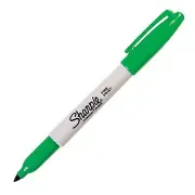 30034 Sharpie Permanent Marker, Fine Point, Green, Box of 12