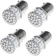 4Pcs 1157 Auto LED Tail Stop Light Signal Strobe Light Lamp Bulb BAY15D 50SMD 6000K Car Tail Stop Brake Turn Light 12V,Red,1157
