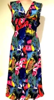 plus sz M 18 20 TS TAKING SHAPE Dayflower Maxi Dress stretch easy-wear NWTrp$130