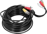 Nutriess 30m CCTV Cable 3 in 1 Video Audio Power BNC RC A DC Connector for DVR Surveillance Systems (10m / 32.8ft)