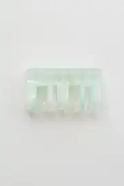 Green Stripe Claw Clip