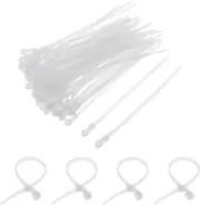 MECCANIXITY 500Pcs 8 Inch 40 Lbs Mounting Head Cable Zip Ties with Screw Hole Se