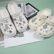 Shoe Charms DIY Colorful Crystal Bear Diamond Chain Decoration Buckle for Crocs