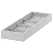 KOMPLEMENT Insert with 4 compartments, light grey, 15x53x5 cm
