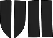 4 Pcs Rubber Threshold Ramp, Universal Vacuum Cleaner Robot Door Sill Wheelchair Ramp for Doorways Bathroom Threshold(Black)