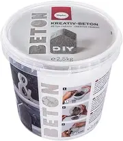Rayher 34153000 Creative Concrete, Light Grey, Craft Concrete, Concrete for Crafting, Concrete for Pouring, Concrete Powder for Pouring, dust-Free, Ready to use, stir with Water,2.5 kg