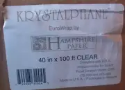 2 Rolls Clear Cellophane Gift Basket Wrap 40" x 100ft Wrapping Supplies