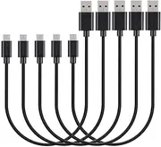 Micro USB Cables, MaGeek [Pack of 5pcs] 0.3m Short Charge Cable High Speed USB 2.0 Data Cable for Samsung, HTC, Sony, Motorola, LG, Google, Nokia and More (Black)