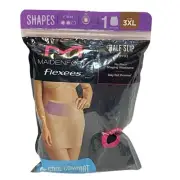 Maidenform Flexees Cool Comfort Half Slip Black 3XL FP0702 Stay Put No Pinch