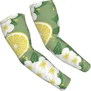 [FSCEV] Fresh Lemon Sun Protection Arm Sleeves Outdoor Essentials Cooling Compression Golf Hiking Cycling