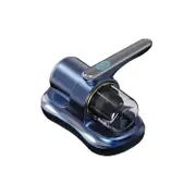 Blue Handheld Dust Mite Vacuum Cleaner - Cordless, High Suction Power, USB Rechargeable