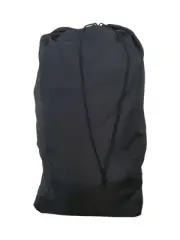 Tall Commercial Linen Laundry Bag with Drawstring Black | Bnb Supplies