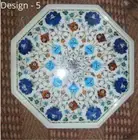 18" white marble table top coffee center side inlay lapis malachite room console