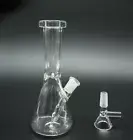 5" Glass Bong Smoking Pyrex Hookah Built-in Filter Perc Water Pipe Beaker W/Bowl