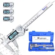 Digital Caliper, Calipers 6 Inch Measuring Tool with Stainless Steel, IP54 Splas