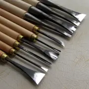 10 Pcs Carpentry Root Hobby DIY Tool Set Hand Wood Carving Chisel Knife Detail