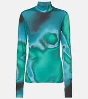 [Aztech Mountain] Aztech Mountain Next to Skin printed ski top M/L green