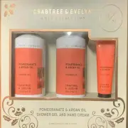 Crabtree & Evelyn Pomegranate Shower Gel & Hand Cream Set 3 Pc