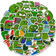 50pcs Sad Frog PEPE Funny Graffiti Stickers For Phone Skateboard Helmet Car Gift