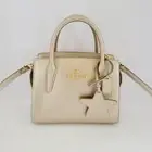 Coach CW024 Pearlized Leather Andrea Carryall Satchel Handbag Light Champagne