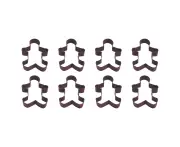 8x R&M Gingerbread Man Cookie Cutter Polyresin Coated Steel Mould 12.75cm BRN