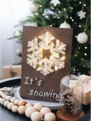 String art kit Snowflake DIY craft kits wooden board String art pattern
