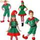 聖誕節兒童成人服飾 聖誕精靈服裝 萬聖節服裝 綠色服裝 Cosplay親子裝 情侶裝 聖誕節耶誕節服裝 變裝派對