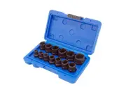 13pc 3/8" Dr. Bolt Nut Extractor Twist Socket Set Removal 1/4-3/4" & 8-19mm Bolt