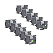 10PK Compatible with Brother P-Touch TZ-131 Black on Clear 0.47" Label Tape 12mm