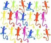 Stretchy Sticky Lizard - Fidget Toys Set, Window Crawlers | 20PCS Colorful Sticky Lizards for Easter Basket Stuffers, Goodie Bags, Birthday Partys Favors, Kids Prizes, Sensory Play Toy