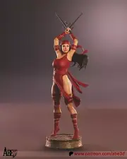 Elektra V2 Statue 3D Printed kit Unpainted/Unassembled