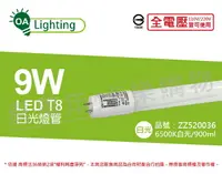 在飛比找樂天市場購物網優惠-長光 LED T8 9W 6500K 白光 CNS 2尺 日