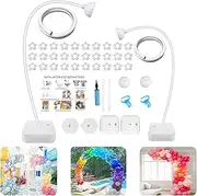 Balloon Arch Kit 8.2 ft High & 5 ft DIY Free Bending Shape Half Arch Balloon Stand Irregular Standing Balloon Arch Stand with Base for Party Birthday Wedding Decoration (White Balloon Support)
