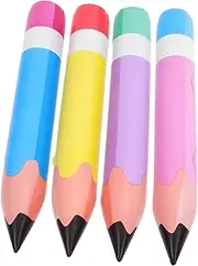 Totority 4pcs Inflatable Crayon Balloons Party Decorations for Birthdays Classrooms Fun Crayon Shaped Party Favors and Eye-catching School Theme Decor