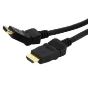 O-Astrotek HDMI Cable 2m v1.4 19 pins Type A Male to Male 180 Degree Swivel Type