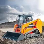 Tracked Skid Steer Loader Mini Digger, Compact Crawler Mini Loader for Sale - Powerful & Efficient Excavator for Landscaping, Construction, & Agricultural Use