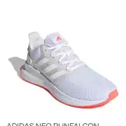 WOMENS ADIDAS SHOES RUNFALCON #FW5142- Color: Cloud White/Signal Pink