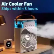 New 3 In 1 Fan AIr Conditioner Household Mini Air Cooler LED Night Light Portabl