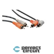Hosa CRA-202R Dual RCA to Right-Angle RCA 2M CABLE - NEW - PERFECT CIRCUIT