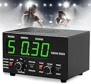 Classic Boxing Interval Timer,Professional Gym Timer with LED Display, Adjustable Sound & Stopwatch Training Boxing Timer,Cycle Repetitions, Gym Interval Timer for Muay Thai/MMA/Kick Boxing Green
