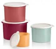 Tupperware Stacking Canisters With Seal Lids-Set of 4-NEW