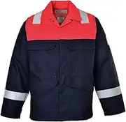 Portwest Workwear FR55 Mens Bizflame Plus Jacket Navy Small