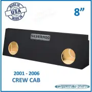 Chevy Silverado Crew Cab 2001-2006 8" Dual Sealed Sub Box Subwoofer Enclosure