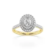 Love By Michelle Oval Solitaire Ring with 0.70ct of Diamonds in 18kt Yellow Gold
