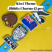 Kiwi Theme Jibbitz Charms for Crocs, Wrist bands and Key chains- 5 pieces