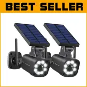 Realistic Fake Security Camera & Bright Motion Floodlight - Waterproof Pack of 2